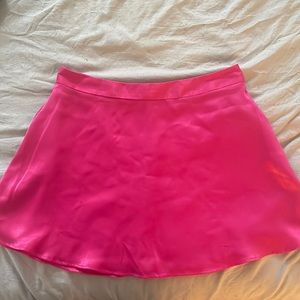 silky feel flowy mini skirt